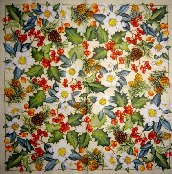 165 Christmas Flowers - 3-ply (grün) - Ihr